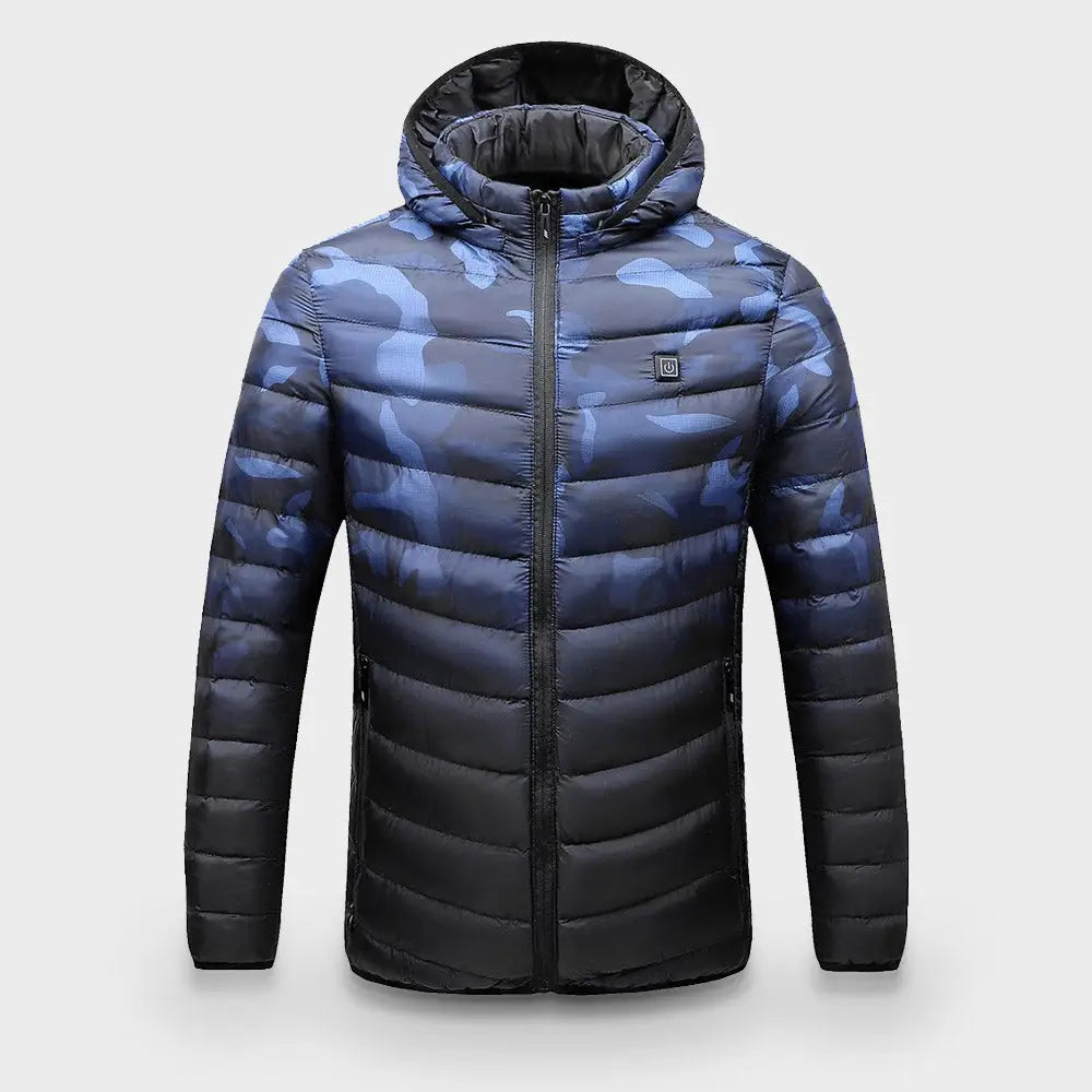 Camouflage Heated Jacket - Blue / Xs