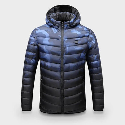 Camouflage Heated Jacket - Blue / Xs