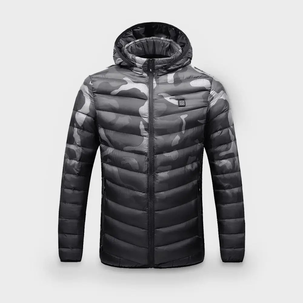 Camouflage Heated Jacket - Black / Xs