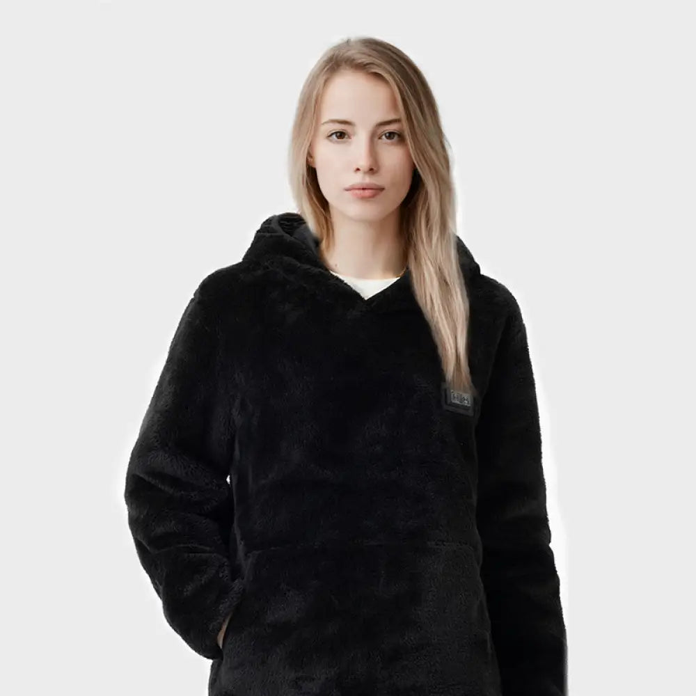 Fur Heated Hoodie - Black / Xxs