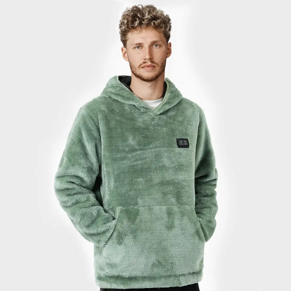 Fur Heated Hoodie - Green / Xxs