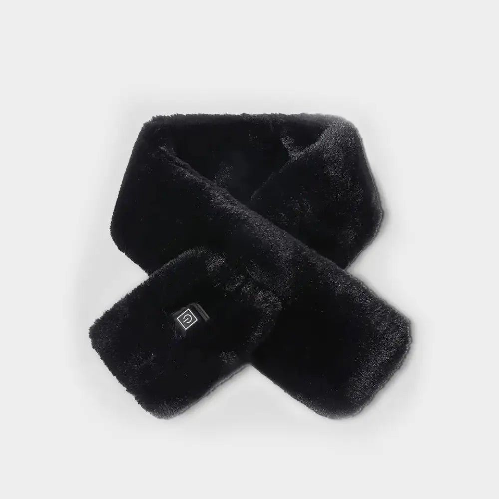 Fur Heated Scarf - Black