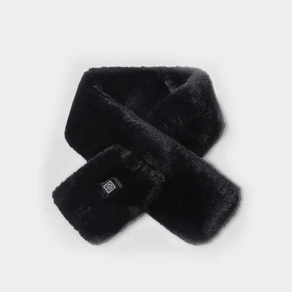 Fur Heated Scarf - Black
