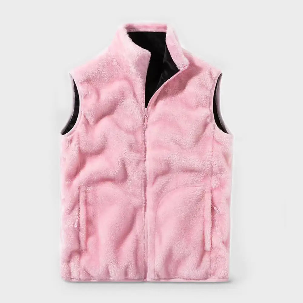 Fur Heated Vest - Pink / 2xs