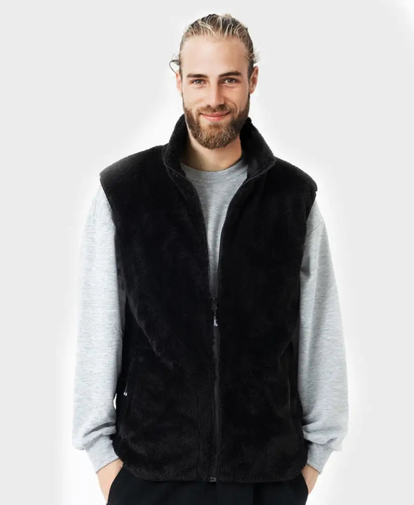 Fur Heated Vest - Black / 2xs