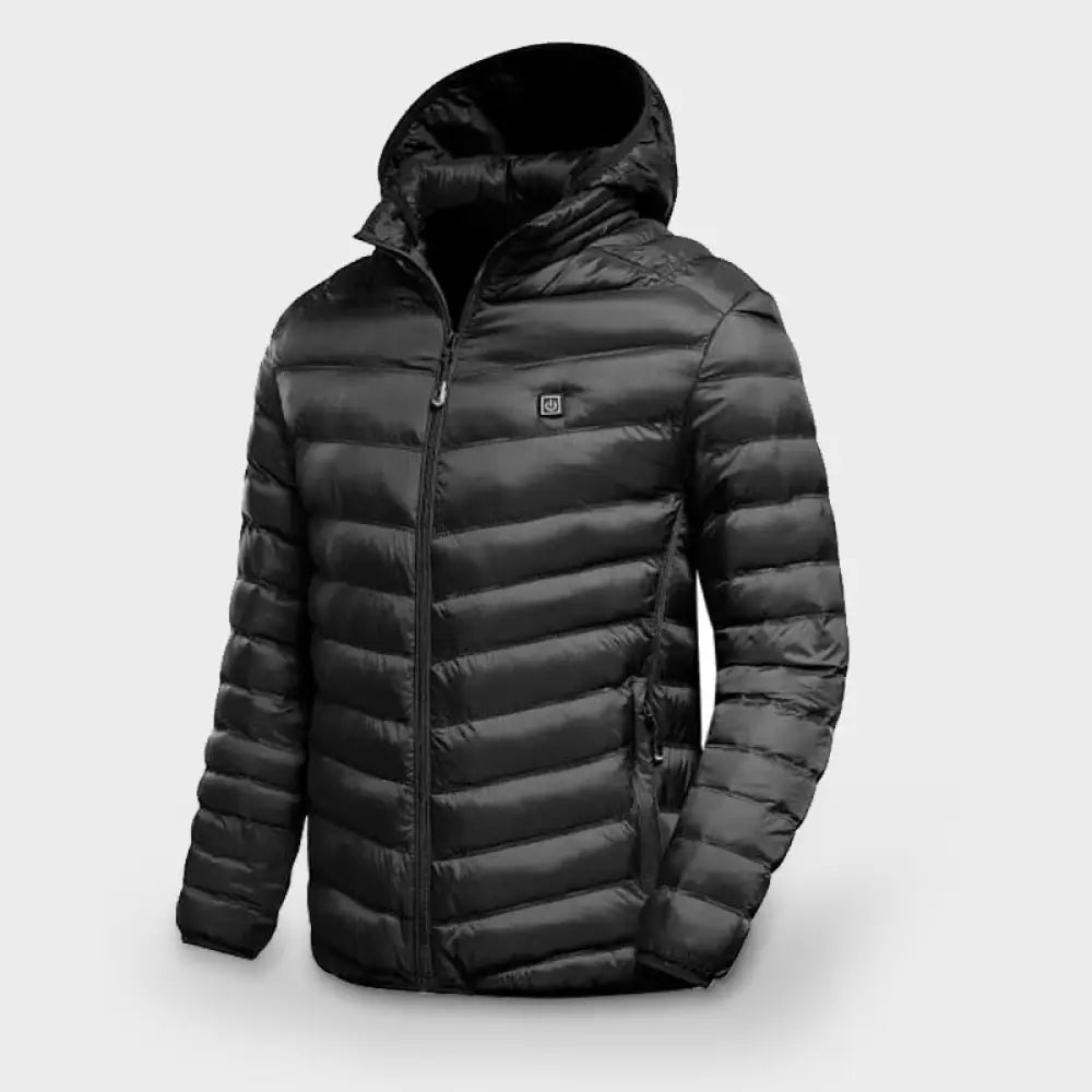High-performance Hooded Heated Jacket - Black / 2xs