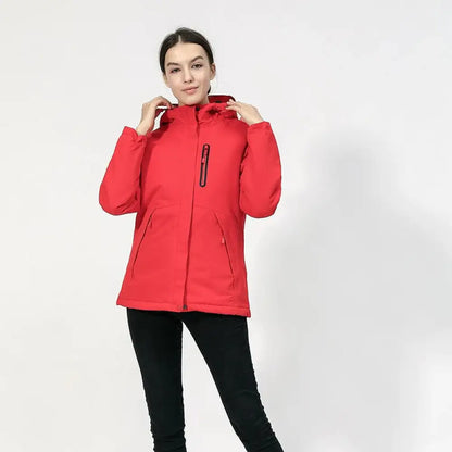 Waterproof Heated Jacket - Red / s