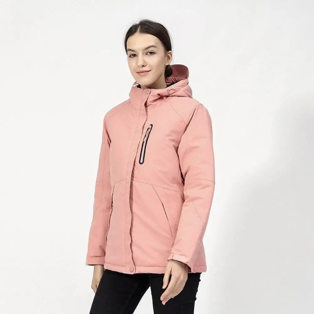 Waterproof Heated Jacket - Pink / s